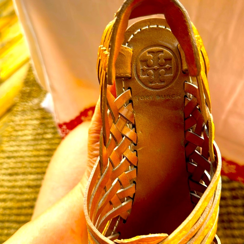 Tory Burch, Women's Brown Woven Sandals size 8 good condition - Picture 10 of 12